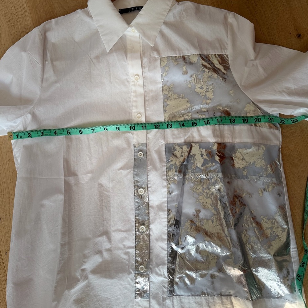 Stylish White Women's Blouse - Picture 6 of 8